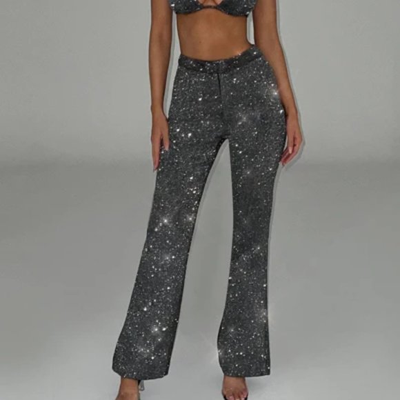 Glacia Pant Grey Sparkle - Picture 1 of 4